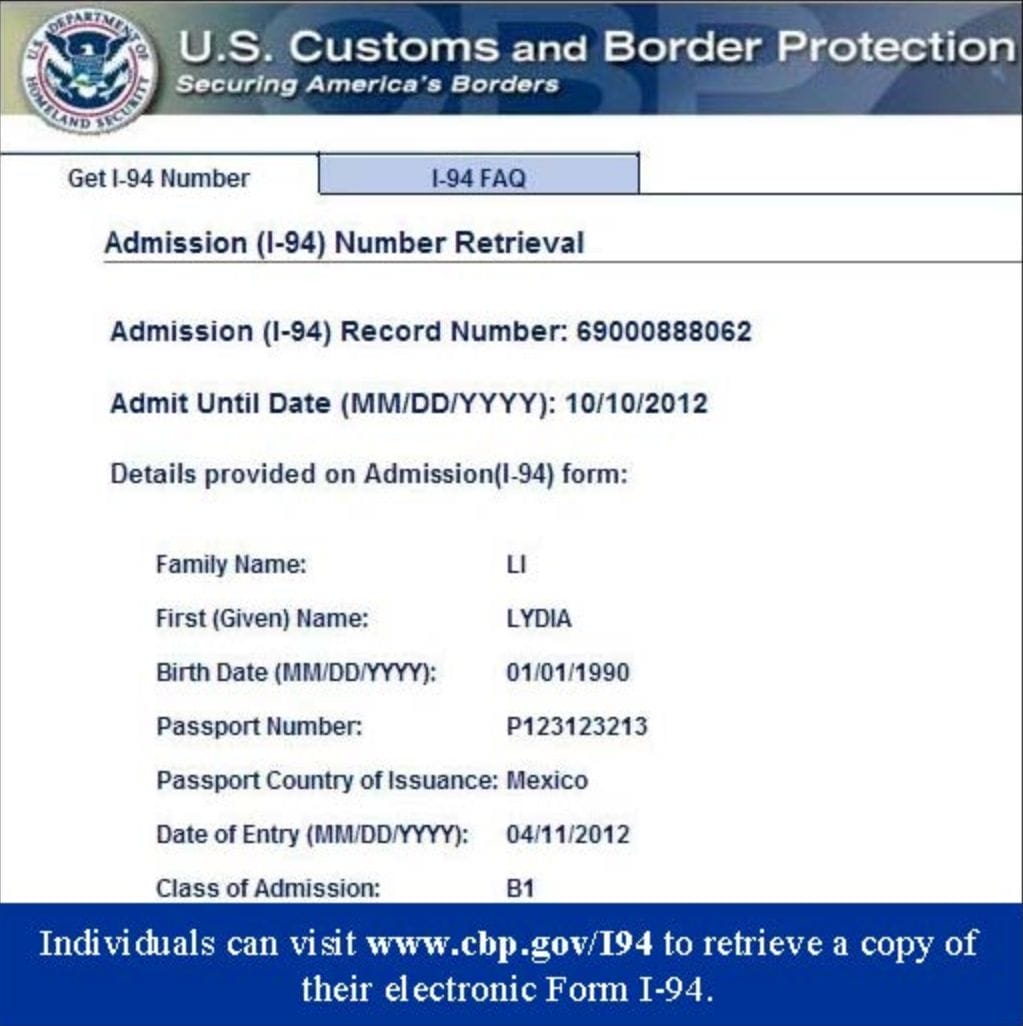 us citizen travel history cbp