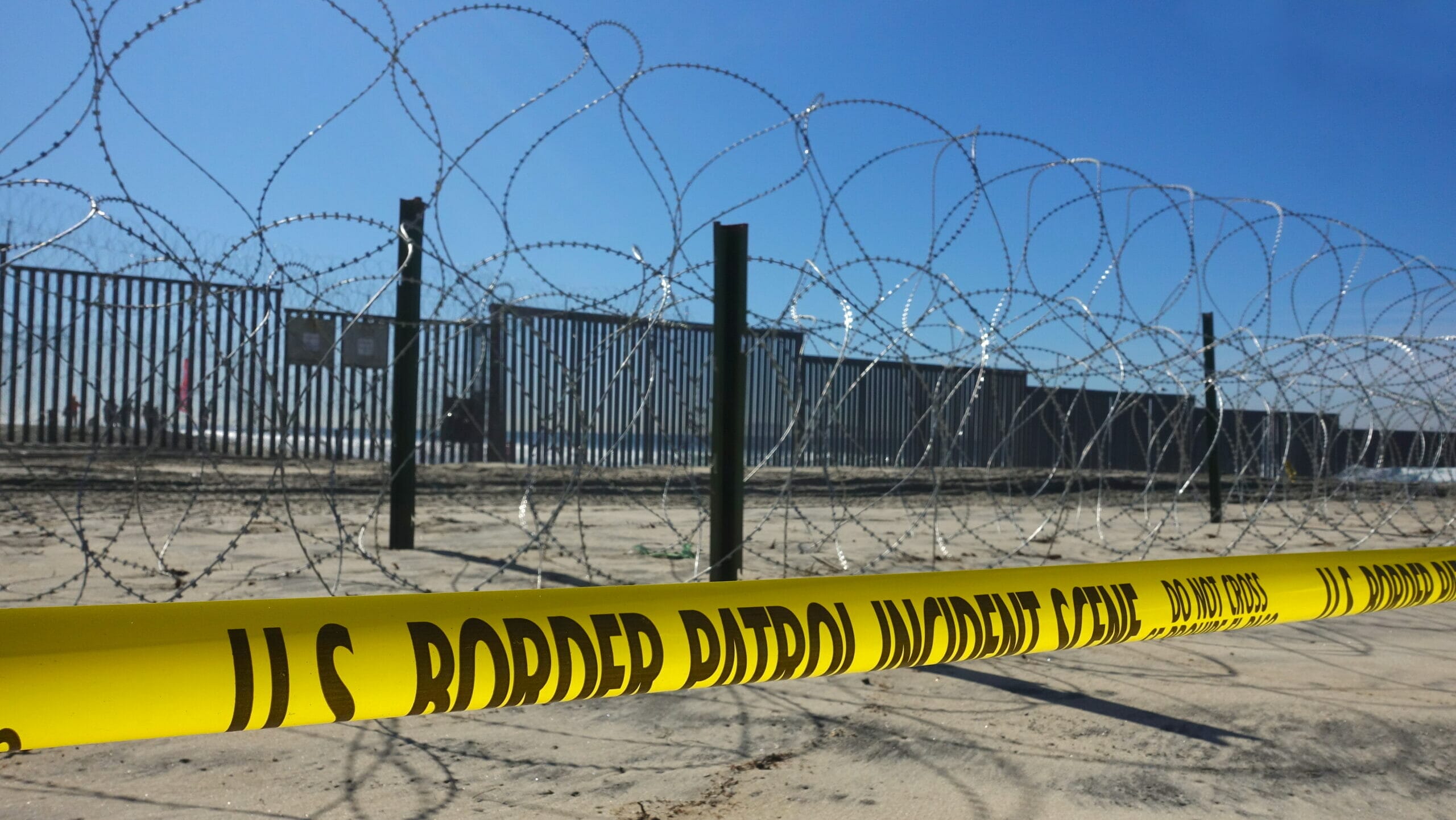 A fence along the US-Mexico border