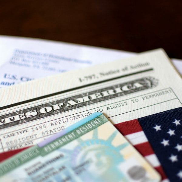 A U.S. green card application