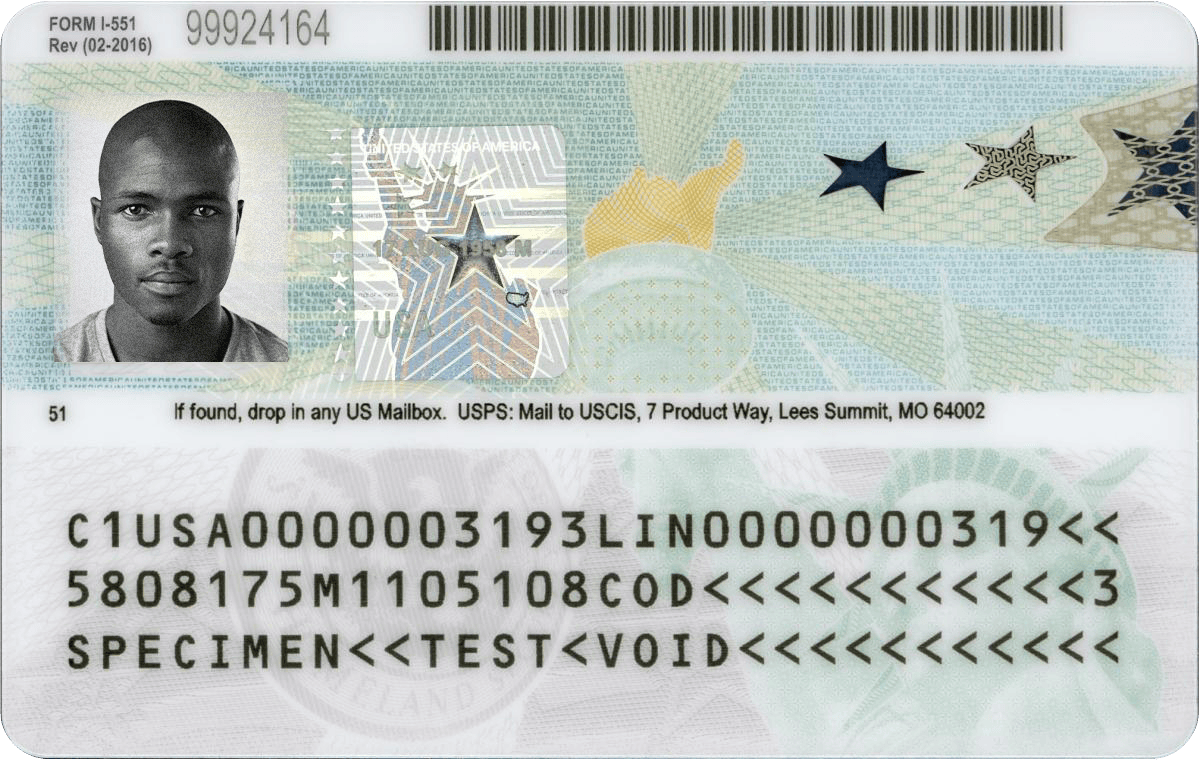 border crossing card, taken from USCIS.gov