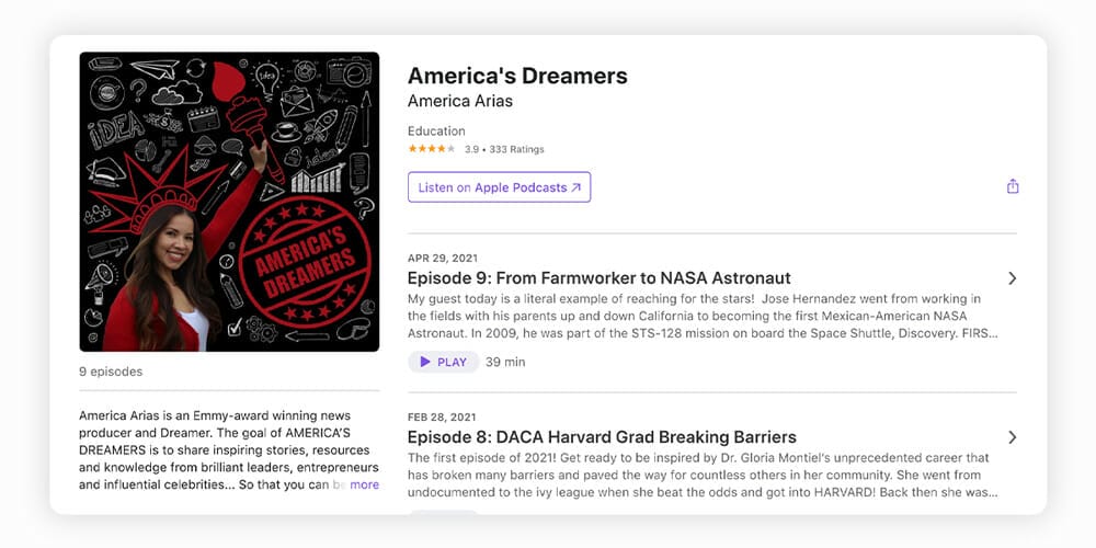 America's Dreamers podcast 