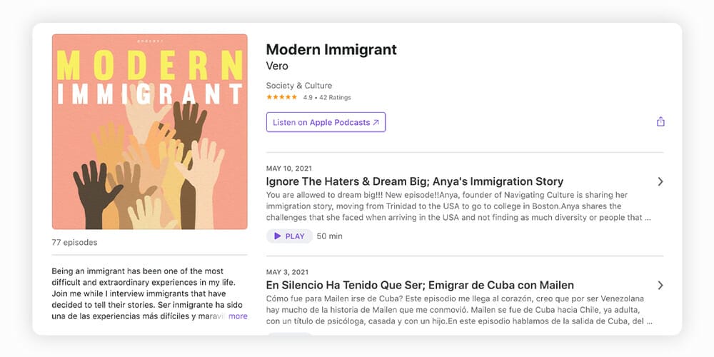 Modern Immigrant podcast 
