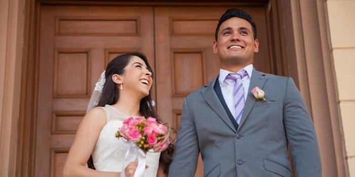 Courthouse Wedding Couple