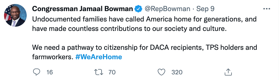 Congressman Jamall Bowman Tweet