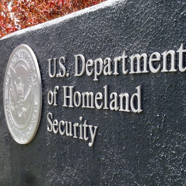 Department of Homeland Security Sign