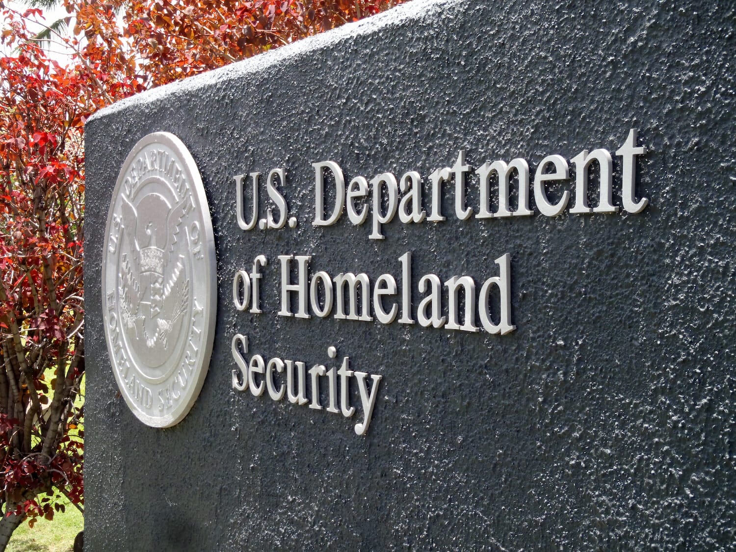 Department of Homeland Security Sign