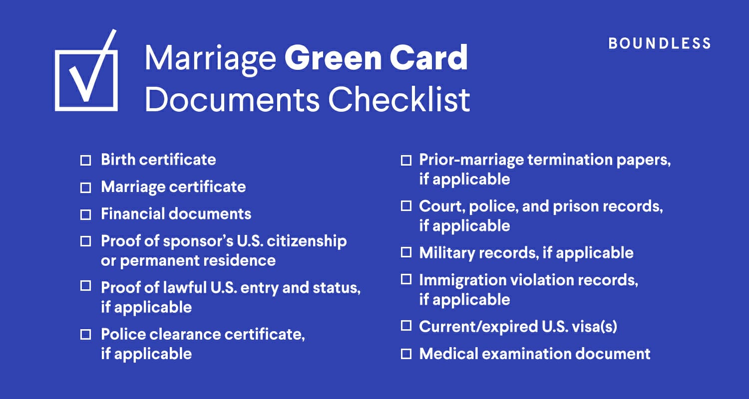 What Documents Do We Need for a Marriage Green Card