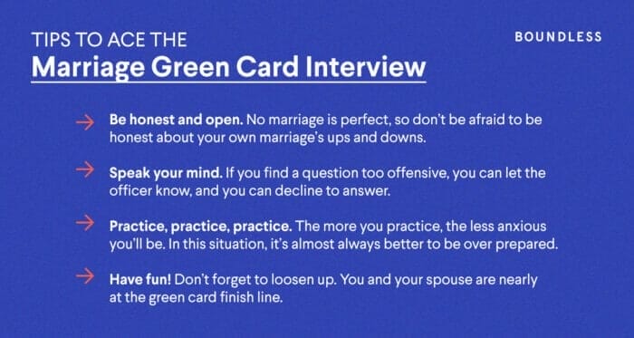 Marriage green card interview