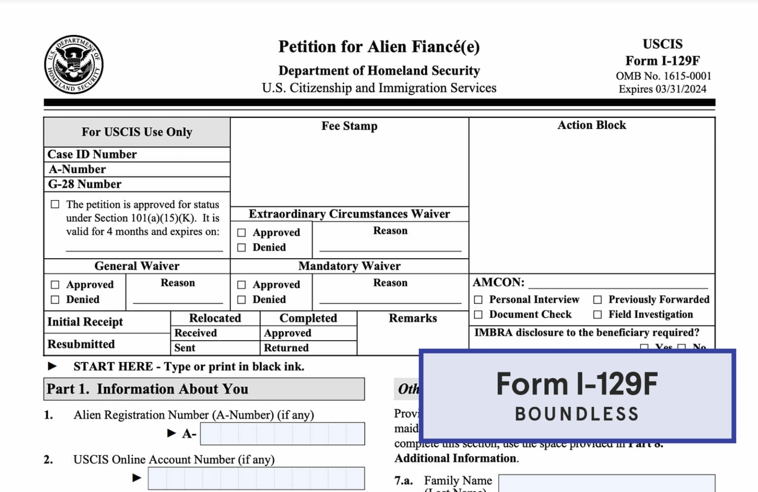 Form I 129F Explained Boundless   GFX Request Sample I 129F Form 1536x998 