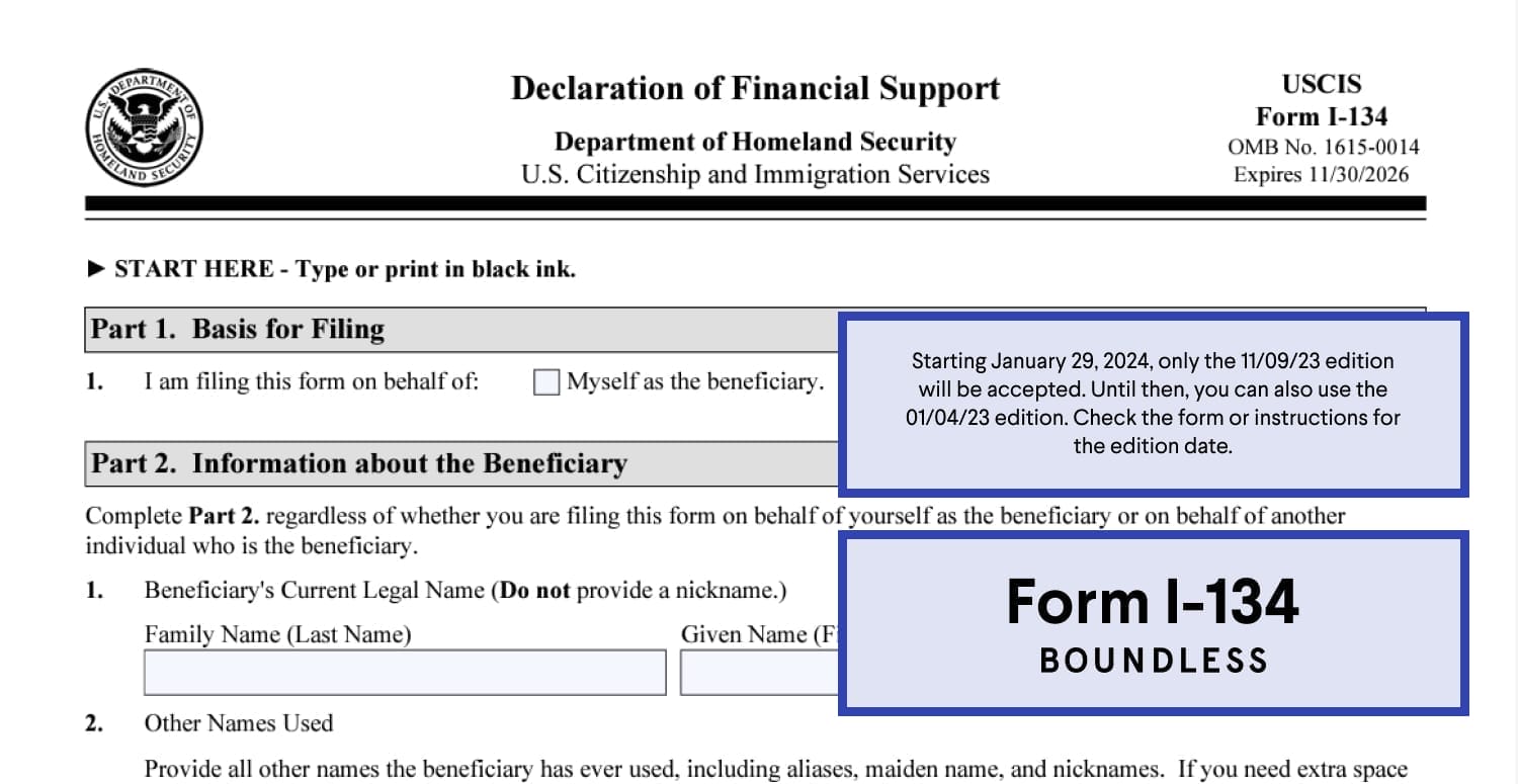 Form I-134, Explained - Declaration Of Financial Support