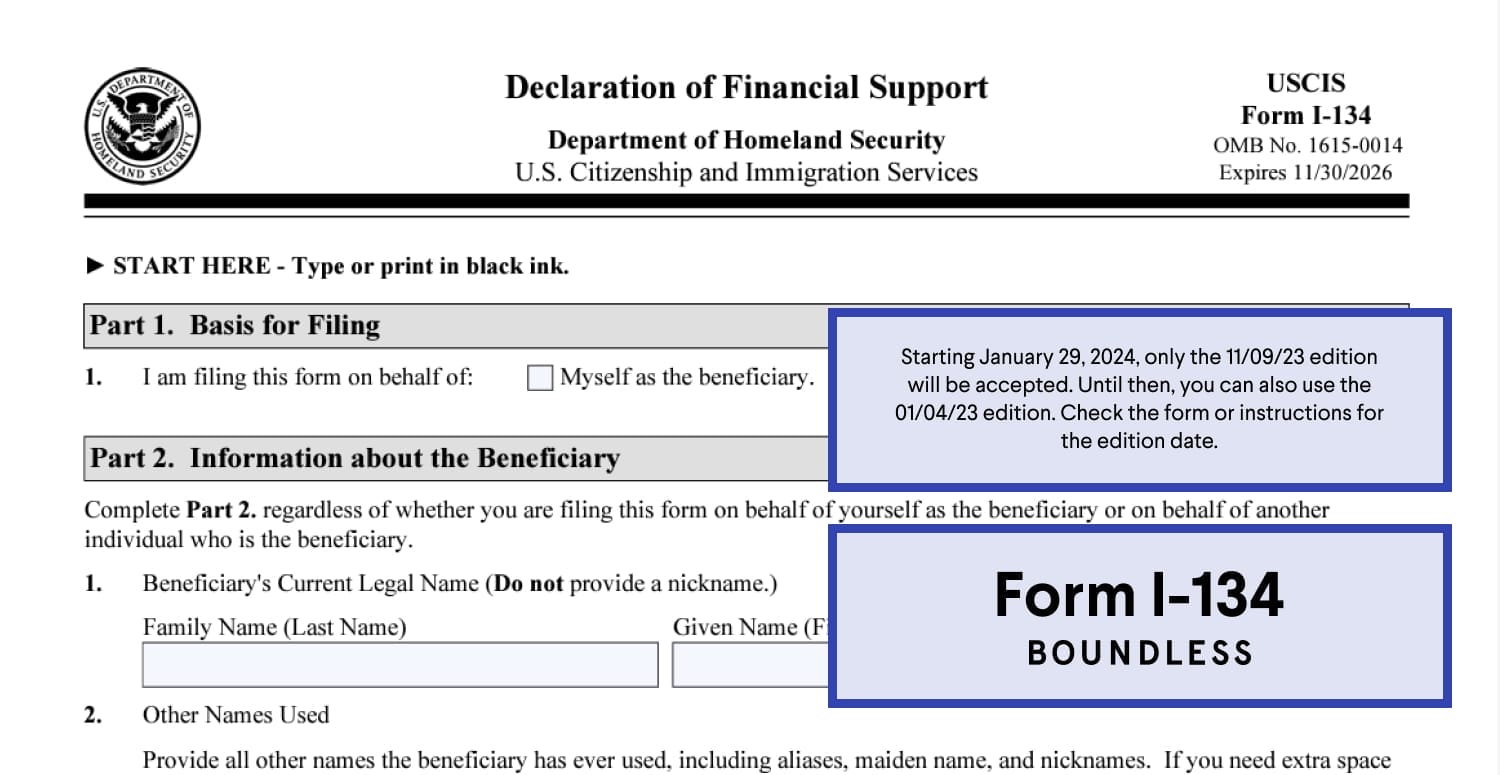 Form I-134, Explained - Declaration of Financial Support
