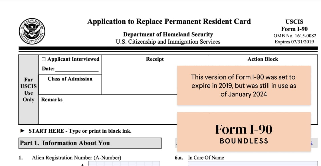 What Is the USCIS I 90 Form A Guide by Boundless Immigration