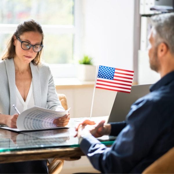 Photograph of US Immigration Application And Visa Interview